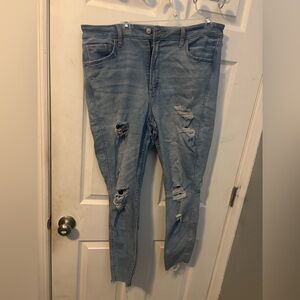 Old Navy Light Blue Distressed Skinny Jeans